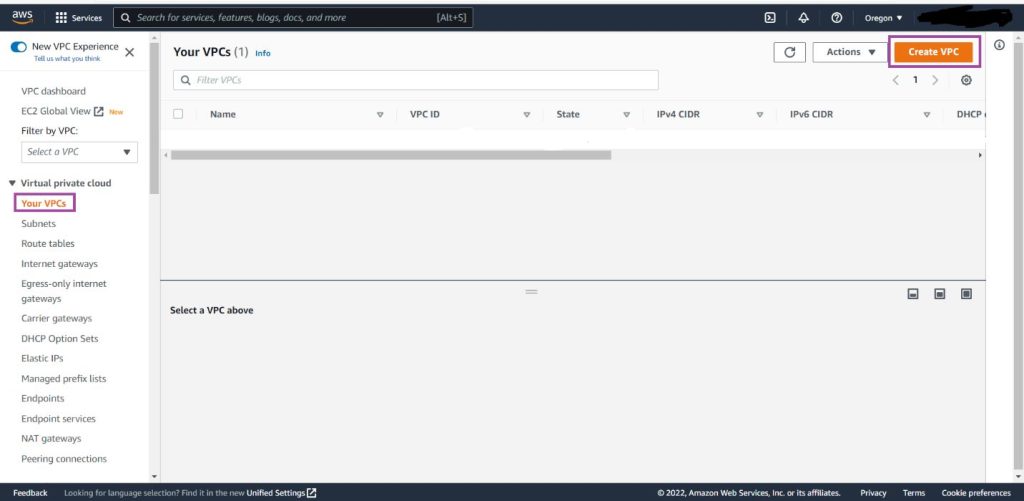 Create VPC