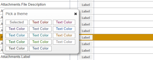 Color Coding of the Fields