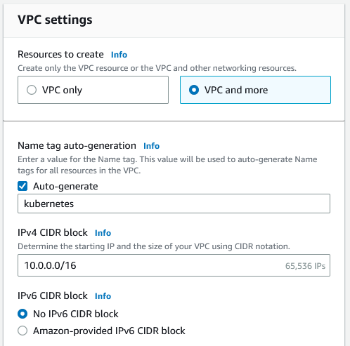 Configure VPC