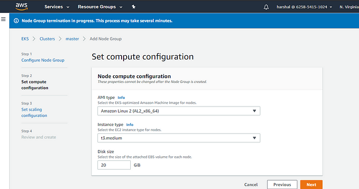 Set compute configuration