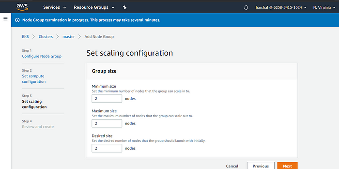 Set scaling configuration