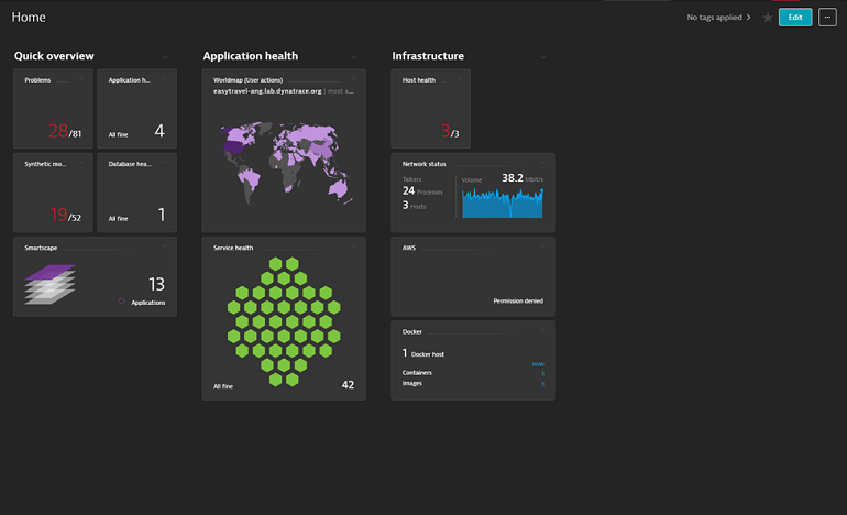 dynatrace user interface